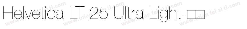 Helvetica LT 25 Ultra Light字体转换